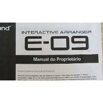 Manual Do Tecado Roland E09 Impresso Em Portugues Encadernad