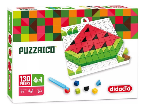 Puzzle Encastrable Didacta Puzzaico Sandia 130 Piezas 