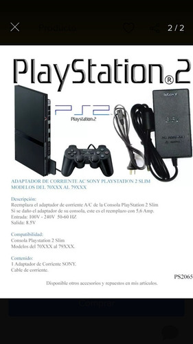 Adaptador Sony Original. Ps 70000. Usado