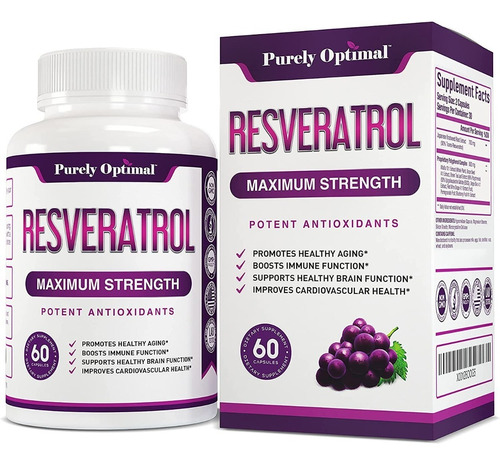 Resveratrol 60caps Purely Optim - Unidad a $4432