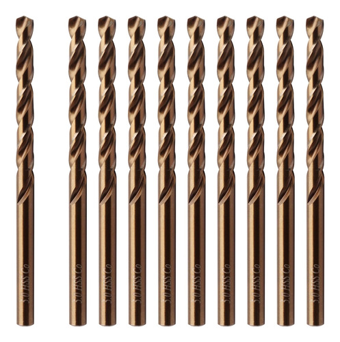 Brocas De Cobalto 5mm/0.2inch, 10pcs M35 Brocas De Acer...