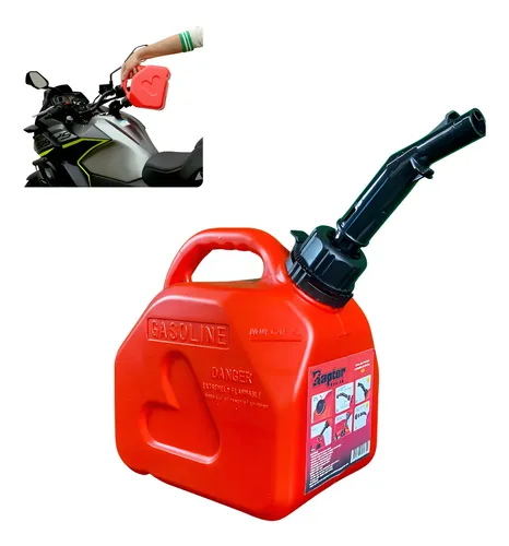 Galão Reserva Tanque Combustível Gasolina 5 Litros Vermelho