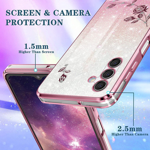44%off Capa Fofa Com Brilho Brilhante Para Xiaomi + Alças