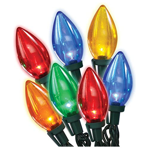 25 Luces Led Transparentes Multicolores C9, 1 Unidad (p...