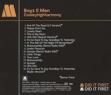 Boyz Ii Men Cooleyhighharmony Bonus Track Limited Edition Cd