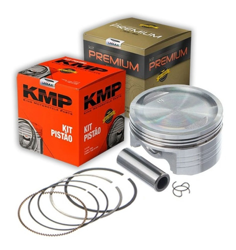 Kit Pistão Cg 150 P/ 190cc Stander 64,50 Pino 14 Kmp Premium