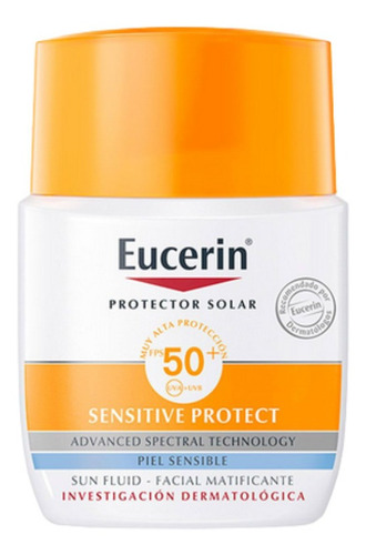 Eucerin Sun Fluido Matificante Facial Fps 50+  X 50ml.