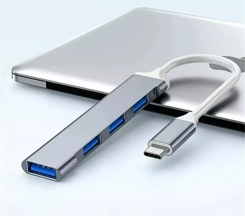 Hub Usb Type-c 4 Portas Usb 3.0 5gbps P/ Notebook/celular