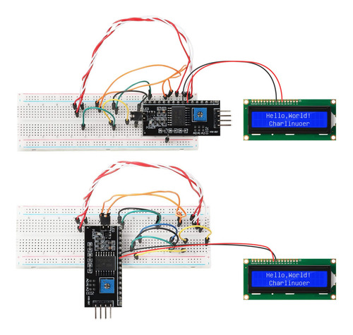 Weewooday Adaptador De Interfaz Serie Iic/i2c/ Twi Lcd Y Mód