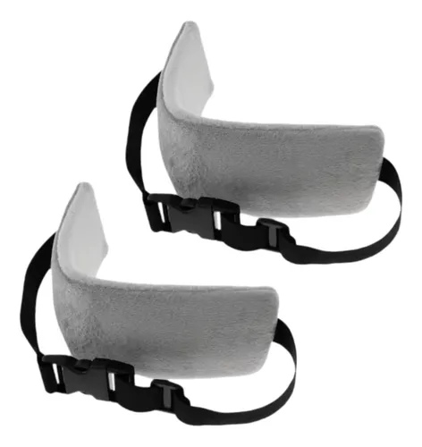 Corturas De Almohada De 2x Cuello Avión Accesoria De Gris