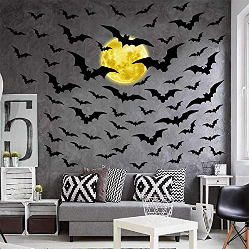 Calcomanía De Pared De Luna De Halloween, Pegatinas De Pared