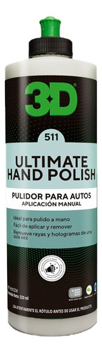 3d Ultimate Hand Polish De 473ml Pulidor A Mano