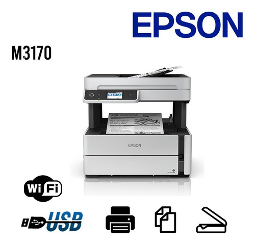 Impresora Tinta Continua Multifuncional B&n Epson M3170 B