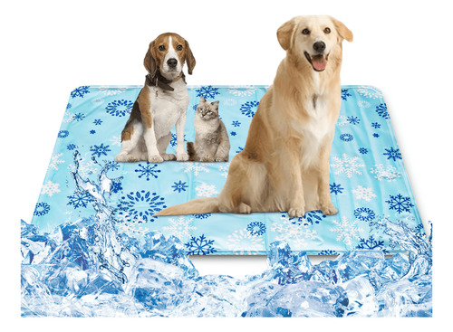 Tapete Perros Y Gatos Refrescante Xl90*60 Calor Playa Fresco Azul Claro