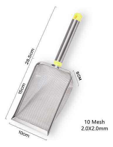 3 Paquete De 2-6 Palas Para Tamizar Arena Malla 2.0x2.0mm