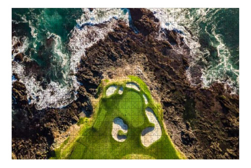 Vista Vertical De Dron De Un Campo De Golf En Pebble Beach C