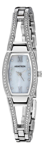 Reloj Pulsera Armitron 75/3531mpsv Genuine Crystal Accented Color de la correa Plateado