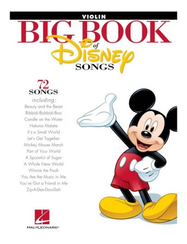 Partitura Violin Disney 72 Canciones Digital