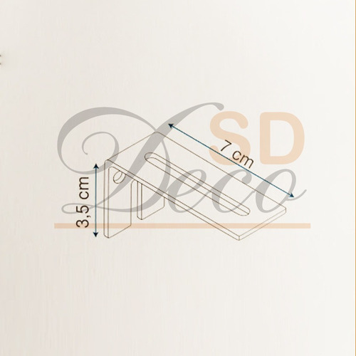 Imagen 3 de 5 de Soporte Escuadra Mensula Para Riel De Cortinas 7 Cm Sd Deco