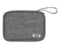 Comprar Estuche Organizador De Cables Cargadores Viaje Valija Usb Color Gris