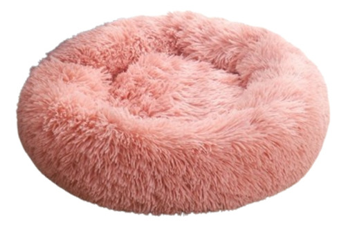 Cama Mascotas Porte Pequeño Afelpada Rosa Ø 40cm X Alto 15cm