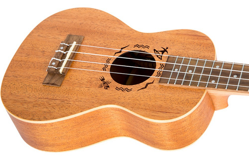 Flight Duc523eq Mah/mah Ukulele Electroacustico Concierto Color Marrón Claro