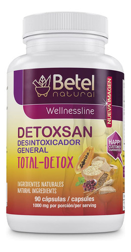 Betel Natural Detoxsan Cápsulas Total Detox Limpiar Hígad.