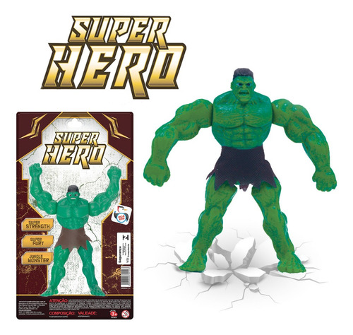 Super Herói Marvel Vingadores Boneco Hulk Coleção Super Hero