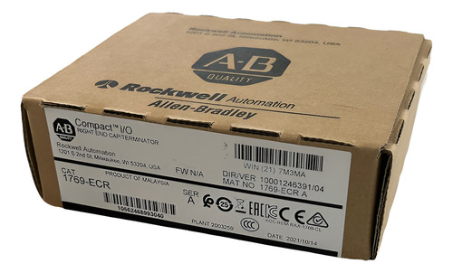 Allen-bradley 1769-ecr Tapa De Extremo Derecho.