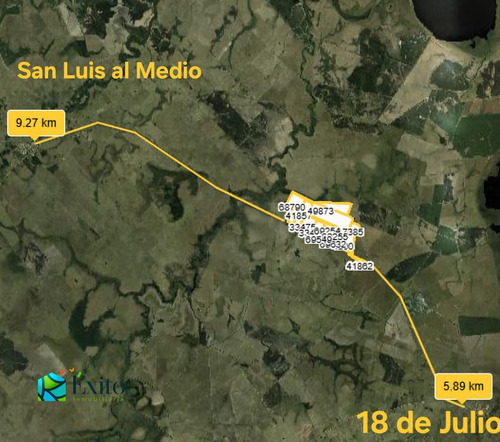 Vendo 5has De Campo, Es Esquinero Forma Triangular Sobre Ruta Nacional Número 19 Km 17 Paraje Isla Negra. Con Títulos, Sin Deudas.