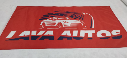 Bandera Para Lava Autos Roja 100 X 50cm De Tela Lavaderos