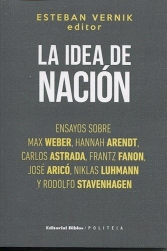 Idea De Nacion, La, de VERNIK, ESTEBAN. Editorial Biblos, tapa blanda en español