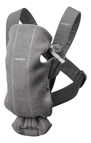 Babybjörn Mochila Porta Bebé Mini, Jersey 3d, Gris Oscuro