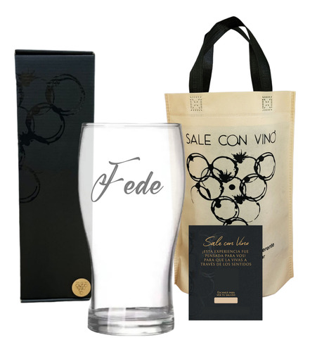 Estuche Box Pinta Vidrio 540ml X 1 Grabado Personalizado