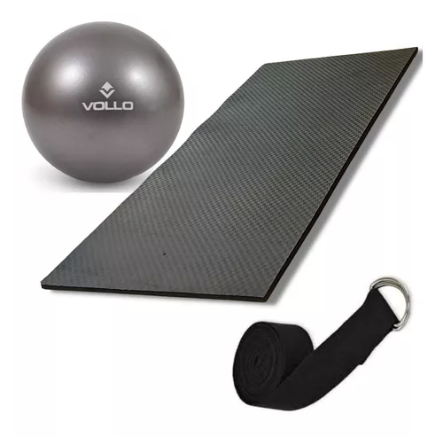 Kit Treino Yoga Pilates Fisioterapia Com tapete, bola suíça, 2