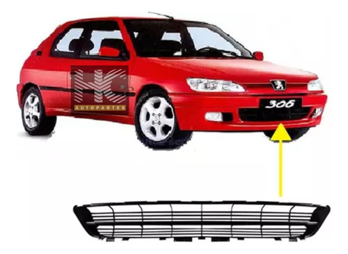 Grilla/parrilla Inferior Parag  Del. Peugeot 306 Original