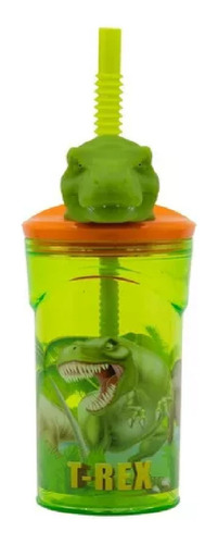 Vaso Infantil Dinosaurio Con Figura 3d Y Ste Ar1 1031 Ellobo Color Verde Rex