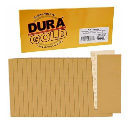 20 Lijas Dura-gold 9.3cm X 23cm Grano 400