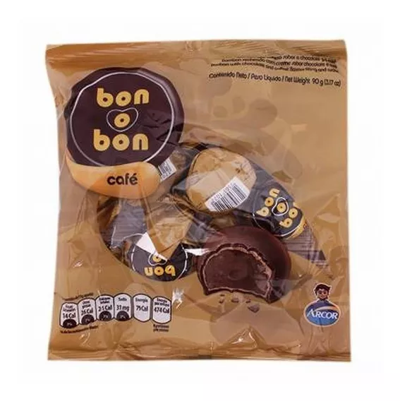 Bon O Bon · Bombón Relleno Sabor Chocolate Y Café