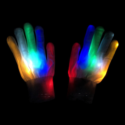 Guantes Led - 1 Par-11 X 21 Cm- Universo Mágico 