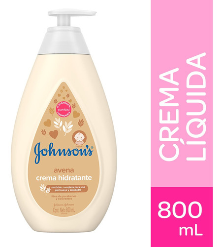 Crema Hidratante Líquida Johnsons Avena 800ml