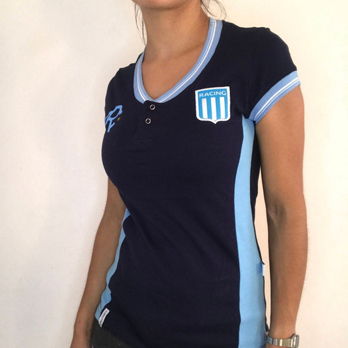 Imagen 3 de 8 de Remera Racing Club De Mujer Con Licencia Oficial