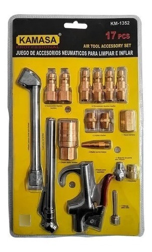 Acoples Para Accesorio Aire Compresor 17p Sopletear E Inflar