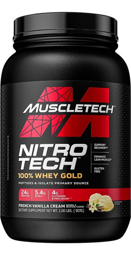 Imagen 1 de 7 de Proteína Nitro Tech 100% Whey Gold Muscletech  2lbs