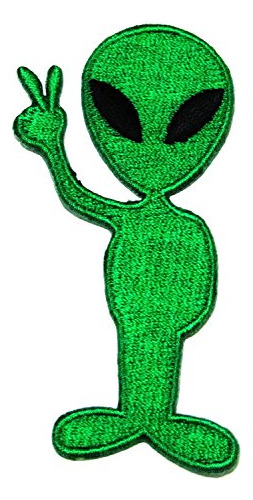 Parche Bordado De Dibujos Animados Hho Green Alien, Para Man