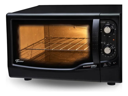 Horno Eléctrico Autolimpiante Marca Fischer 44 Litros Negro