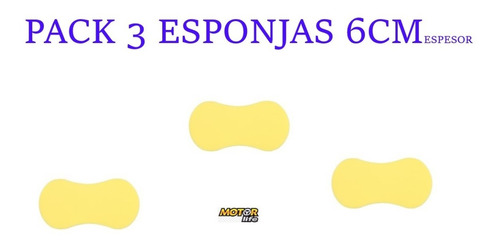 Pack 3 Esponjas De Espuma 6cm Espesor Expandible