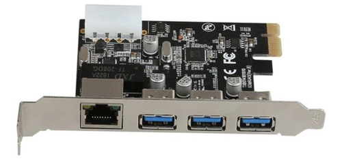 Tarjeta De Red Pci Express A 3 Puertos Usb 3,0 Rj45 Gigabit