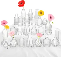 Comprar Juego De 12 Floreros De Brotes, Floreros De Cristal Para De