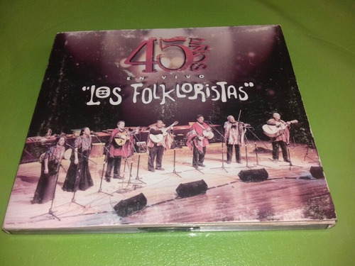 Los Folkloristas 45 Años En Vivo Cd + Dvd Usado En Buen Edo